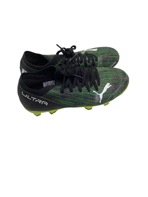Vist Large View of Product Image Which is Used Puma Soccer Cleats Black And Green Junior 02