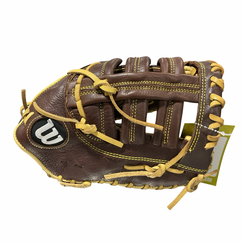 Vist Large View of Product Image Which is Used Wilson A800 SHOWTIME BB/SB First Base RH Throw Brown 12"