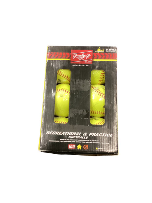 Vist Large View of Product Image Which is Used Rawlings 6 PACK SOFTBALLS Field Equipment