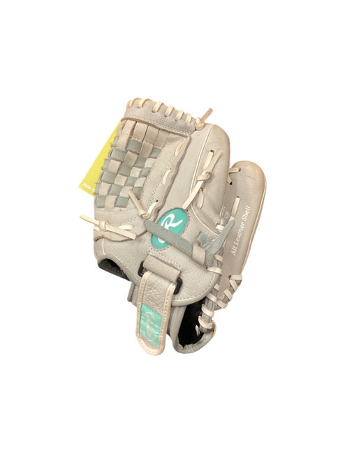 Vist Large View of Product Image Which is Used Rawlings SCSB115M RH Throw Fastpitch Gloves Grey 11 1/2"