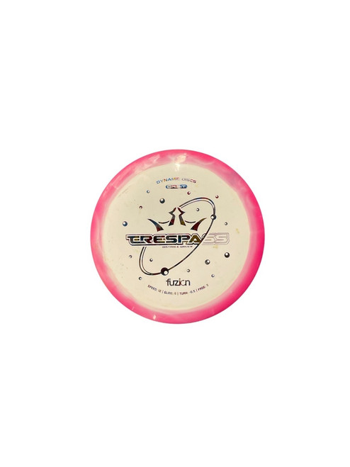 Vist Large View of Product Image Which is Used Dynamic Discs DYNAMIC DISCS TRESPASS FUZION DRIVER Disc Golf Driver White
