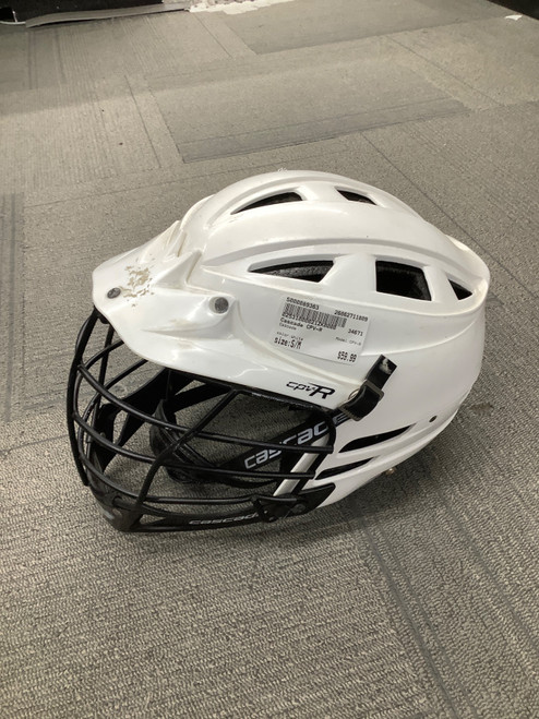 Vist Large View of Product Image Which is Used Cascade CPV-R Lacrosse Helmet White S/M