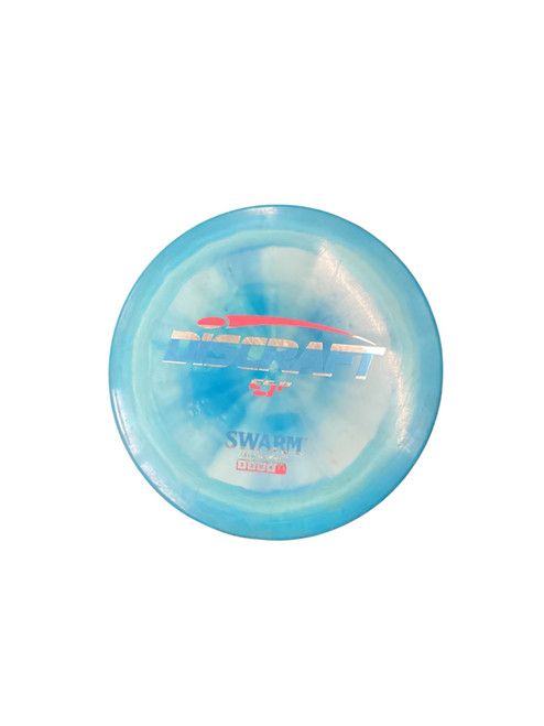 Vist Large View of Product Image Which is Used Discraft ESP SWARM Disc Golf Mid Range Royal Blue