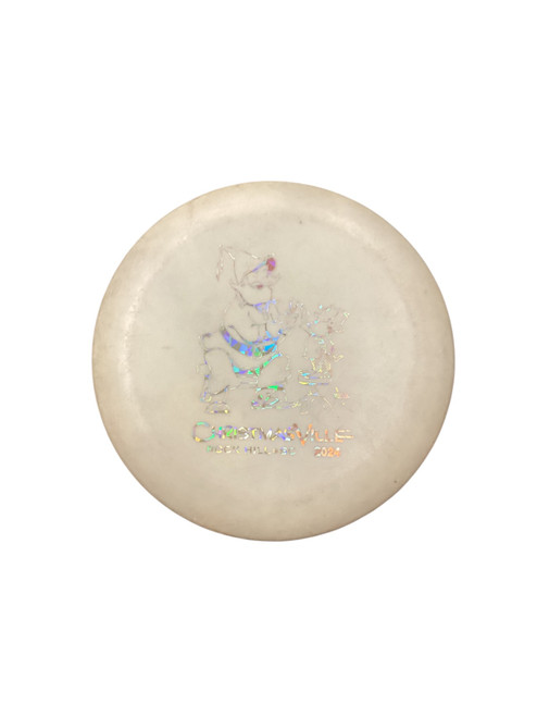 Vist Large View of Product Image Which is Used Innova DX GLOW AVIAR Disc Golf Putter White