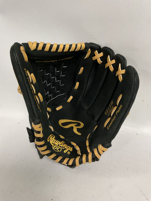 Vist Large View of Product Image Which is Used Rawlings SS13W BB/SB Glove RH Throw Black 13"