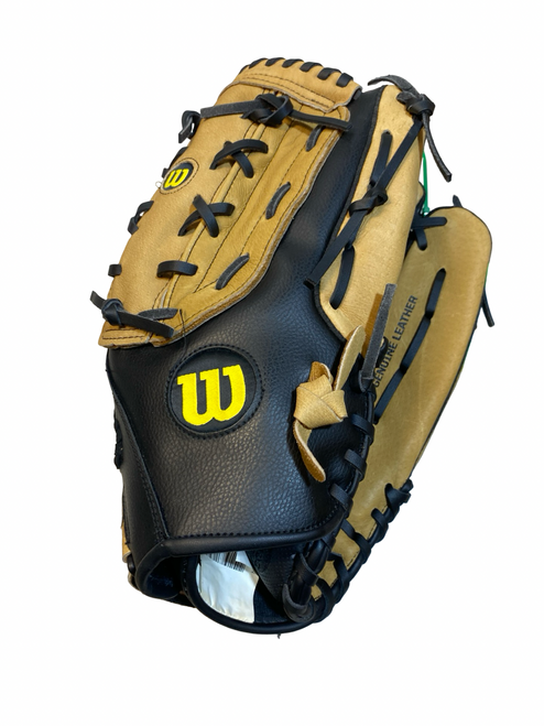 Vist Large View of Product Image Which is Used Wilson A360 BB/SB Glove RH Throw Brown 14"