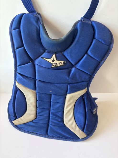Vist Large View of Product Image Which is Used All-Star JUNIOR CHEST PROTECTOR Catchers Chest Protector Royal Blue Junior