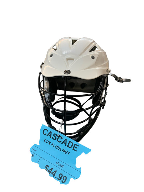 Vist Large View of Product Image Which is Used Cascade CPX-R Lacrosse Helmet White MD