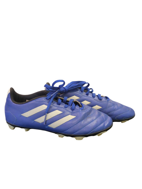 Vist Large View of Product Image Which is Used Adidas Soccer Cleats Royal Blue Junior 02.5