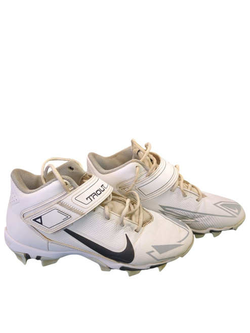 Vist Large View of Product Image Which is Used Nike TROUT BB/SB Cleats White Senior 7.5