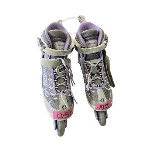 Vist Large View of Product Image Which is Used Rollerblade ADJ 2-5 SKATES GIRLS Junior Rec Fitness Skates Purple Adjustable