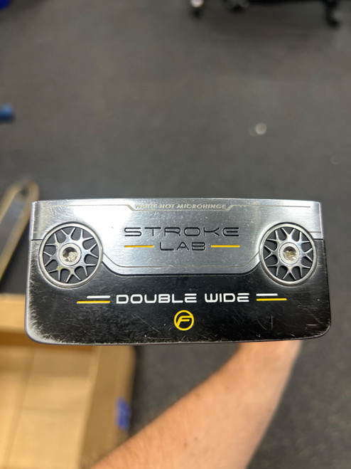 Vist Large View of Product Image Which is Used Odyssey STROKE LAB DOUBLE WIDE Mens Putter RH