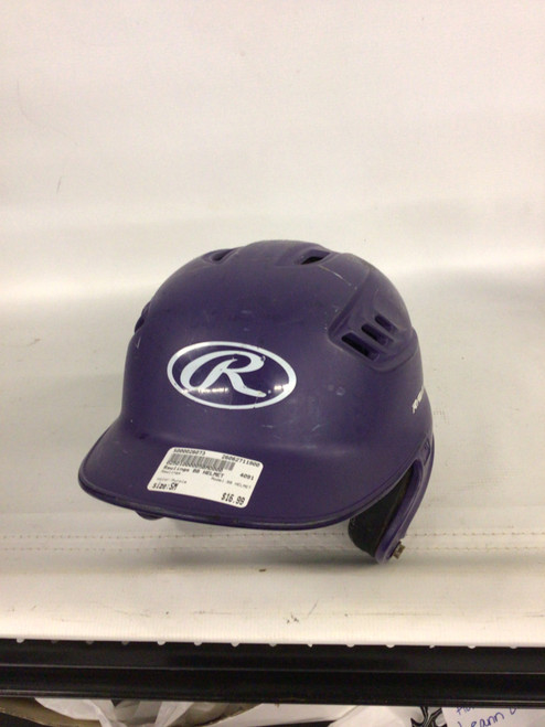 Vist Large View of Product Image Which is Used Rawlings BB HELMET Batting Helmet No Mask Purple SM
