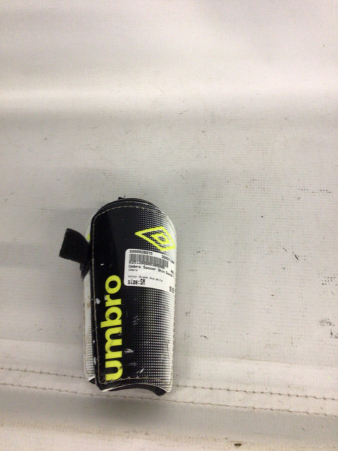 Vist Large View of Product Image Which is Used Umbro Soccer Shin Guards Youth Black And White SM