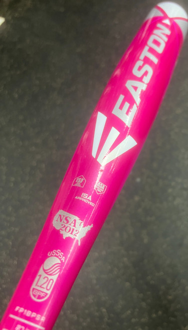 Vist Large View of Product Image Which is Used Easton PINK SAPPHIRE BB/SB Fastpitch Bat 27"