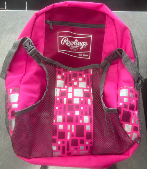 Vist Large View of Product Image Which is Used Rawlings BACKPACK BB/SB Player Backpack Pink