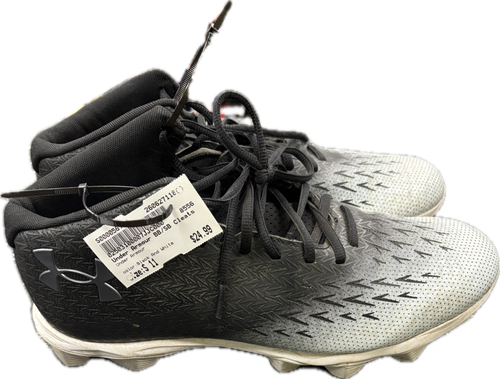 Vist Large View of Product Image Which is Used Under Armour BB/SB Cleats Black And White Senior 11