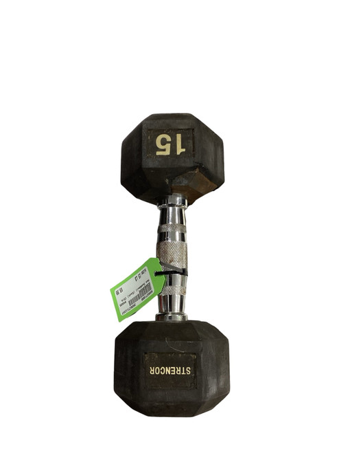 Vist Large View of Product Image Which is Used Hex Dumbbell (Each) 15 lb