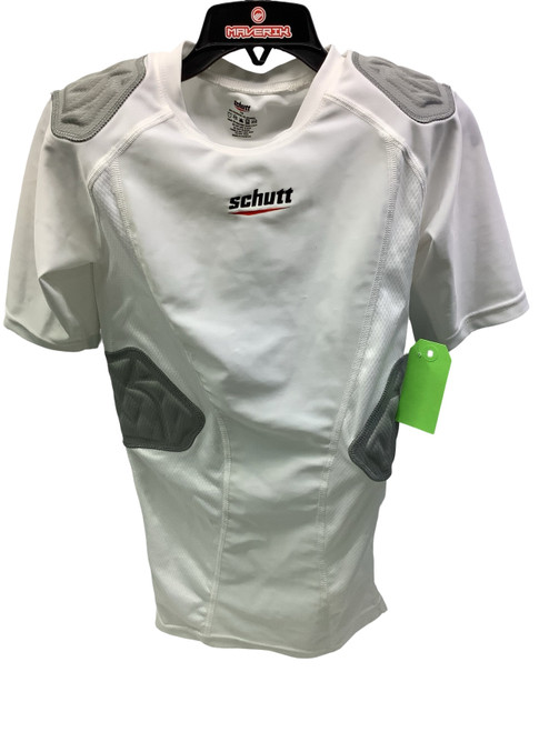 Vist Large View of Product Image Which is Used Schutt PADDED SHIRT FB Top Youth White SM