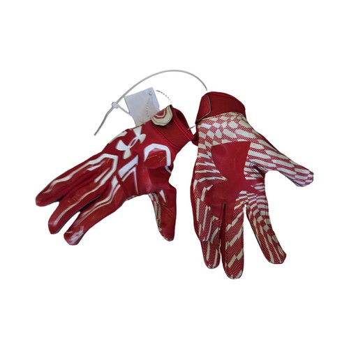 Vist Large View of Product Image Which is Used Under Armour FB GLOVES FB Gloves Red Youth