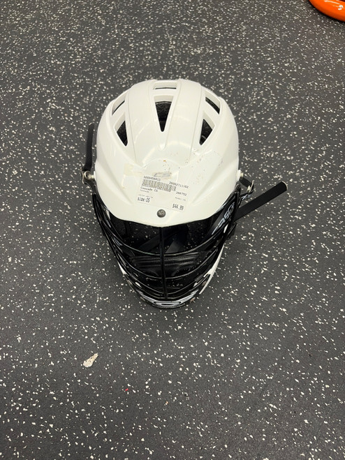 Vist Large View of Product Image Which is Used Cascade CS Lacrosse Helmet White One Size