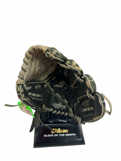 Vist Large View of Product Image Which is Used Rawlings SURE CATCH SC105BGB BB/SB Glove RH Throw Black 10 1/2"
