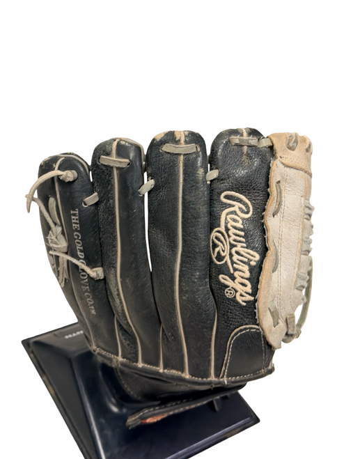Vist Large View of Product Image Which is Used Rawlings SURE CATCH SC105BGB BB/SB Glove RH Throw Black 10 1/2"