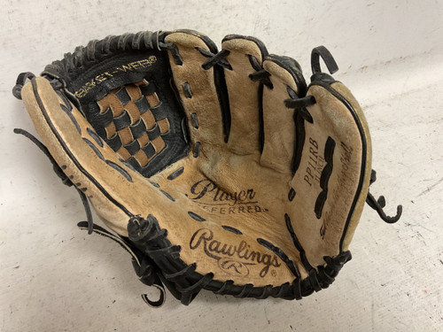 Vist Large View of Product Image Which is Used Rawlings Player Preferred PP11RB Baseball Glove RH Throw Black And Natural 11"
