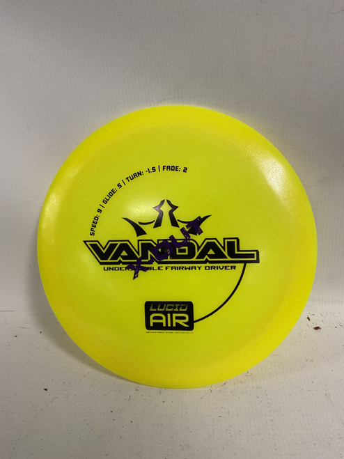 Vist Large View of Product Image Which is Used Discmania X-OUT VANDAL Disc Golf Driver Yellow