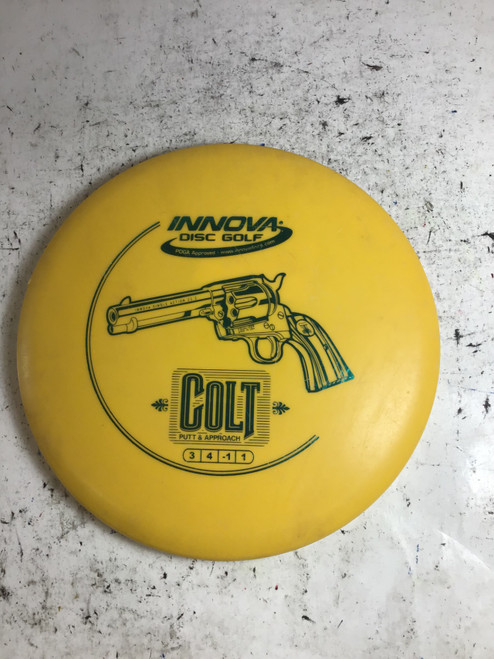Vist Large View of Product Image Which is Used Innova DX COLT Disc Golf Putter Yellow 174g