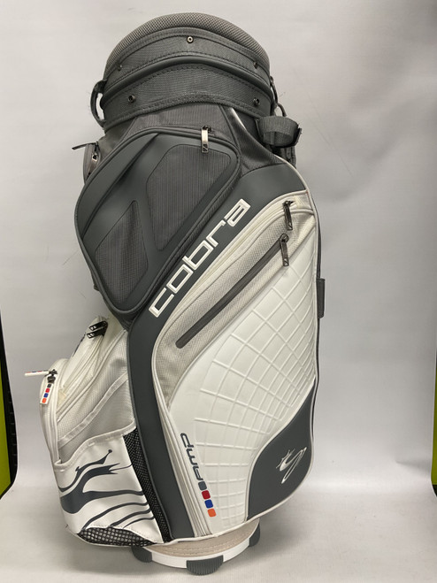 Vist Large View of Product Image Which is Used Cobra AMP Mens Cart Bag Grey And White