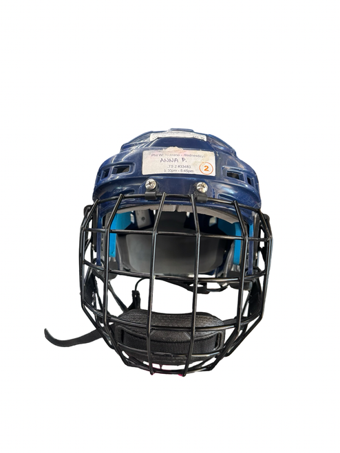 Vist Large View of Product Image Which is Used Powertek V3.0 Helmet Cage Combo Navy Blue XS