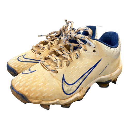 Vist Large View of Product Image Which is Used Nike DIAMOND BB CLEATS BB/SB Cleats White Youth 12.0