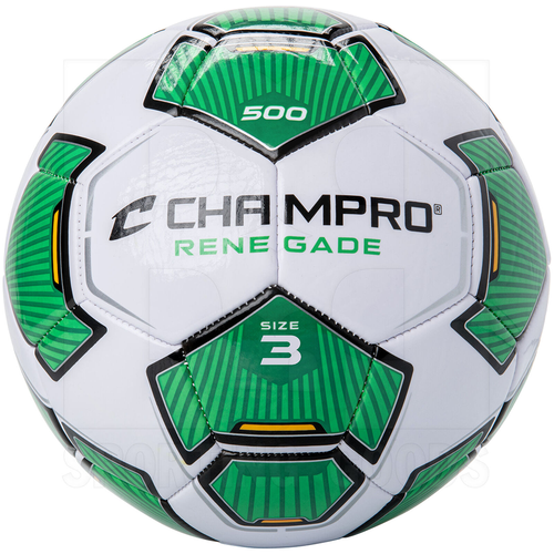 Vist Large View of Product Image Which is New Champro Renegade Soccer Ball Green- Size 3