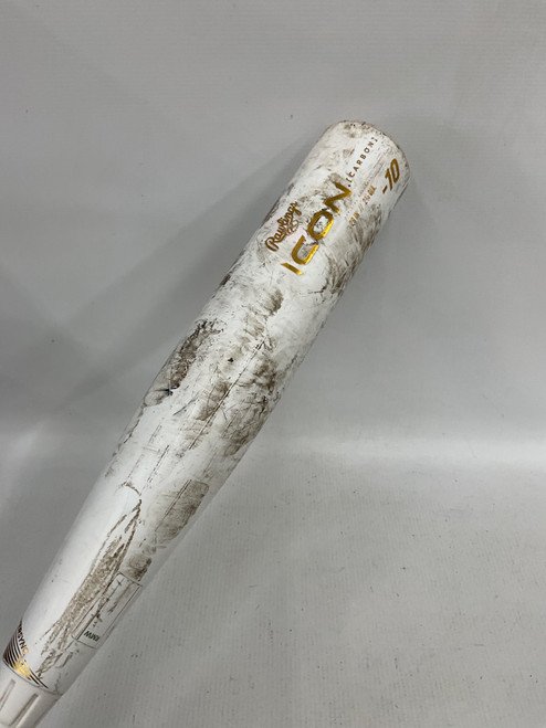 Vist Large View of Product Image Which is Used Rawlings 2025 ICON WHITE BB/SB USSSA 2 3/4 Bat 29"