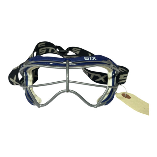 Vist Large View of Product Image Which is Used STX GOGGLE Lacrosse Facial Protect Navy Blue Senior