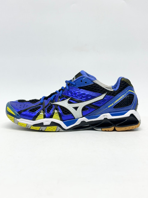 Vist Large View of Product Image Which is Used Mizuno WAVE TORNADO 9 VB Shoes Adult Black/Yellow/Royal Senior 8