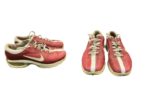 Vist Large View of Product Image Which is Used Nike SPORTS PREFORMANCE Womens Golf Shoes Red Senior 6