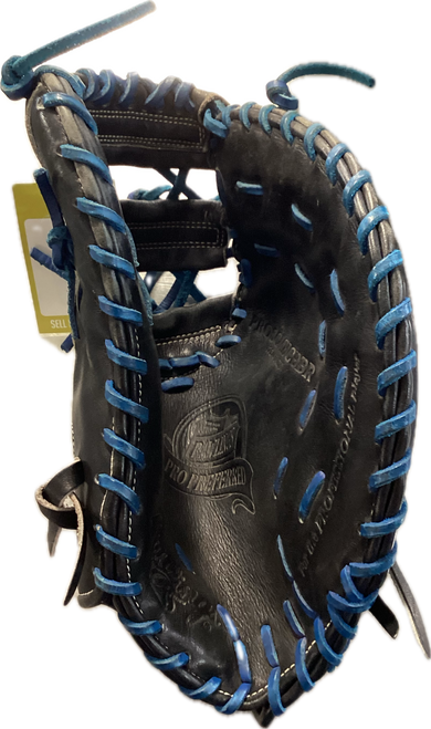 Vist Large View of Product Image Which is Used Rawlings PRO PREFERRED PROSCHCBBR BB/SB Glove RH Throw Black And Royal Blue 12 3/4"