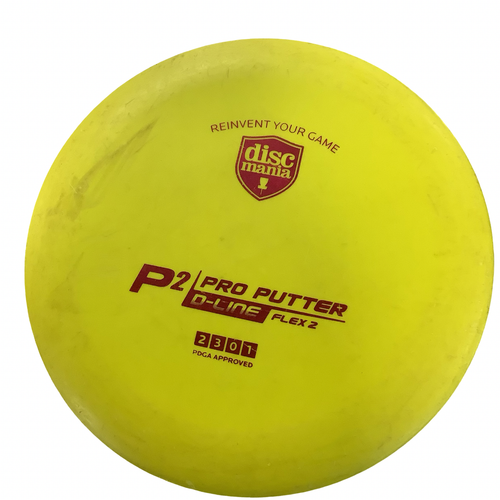 Vist Large View of Product Image Which is Used Discmania P2 D-LINE Disc Golf Putter Yellow