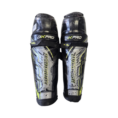 Vist Large View of Product Image Which is Used Warrior DXPRO SHINS 15 Senior Shin Guards Black 15"