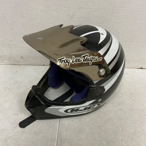 Vist Large View of Product Image Which is Used HJC TROY LEE DESIGNS SM/MD Junior Helmet Black MD