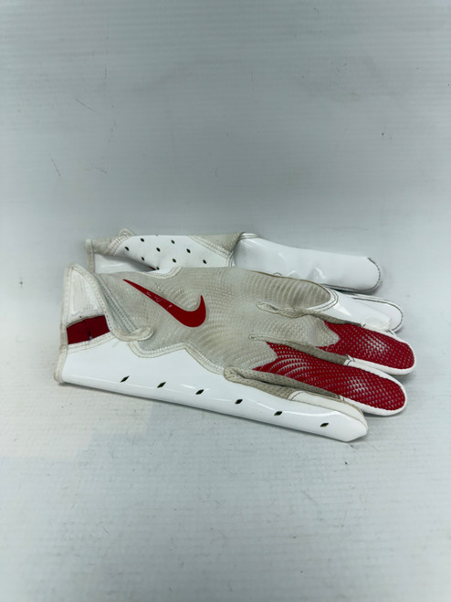 Vist Large View of Product Image Which is Used Nike WHITE/RED FB Gloves White LG