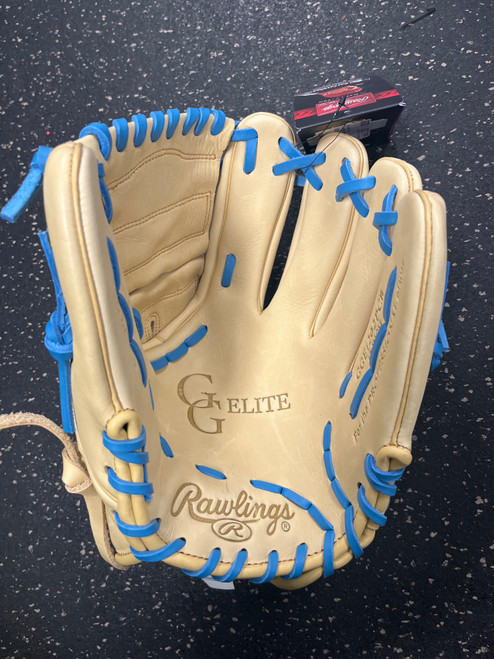 Vist Large View of Product Image Which is Used Rawlings GGE151CBW BB/SB Glove RH Throw Carolina Blue 11 1/2"