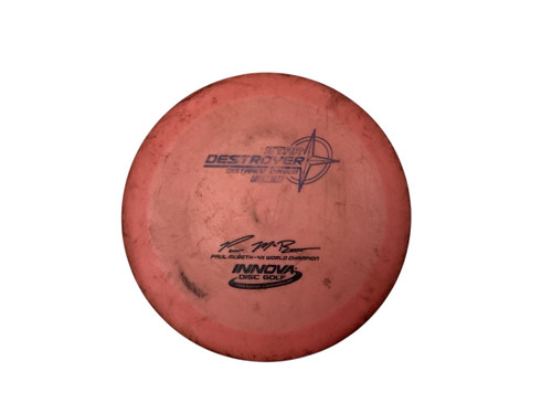 Vist Large View of Product Image Which is Used Innova STAR DESTROYER Disc Golf Driver Orange