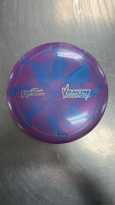 Vist Large View of Product Image Which is Used Discraft Ti VENOM Disc Golf Driver Purple