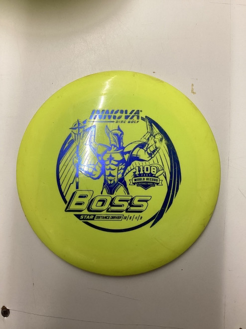 Vist Large View of Product Image Which is Used Innova BOSS Disc Golf Driver Yellow 175g