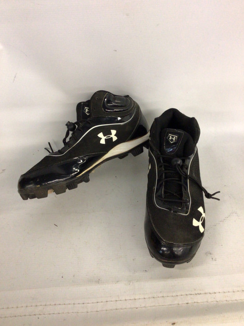 Vist Large View of Product Image Which is Used Under Armour BASEBALL CLEAT BB/SB Cleats Black Senior 9.5