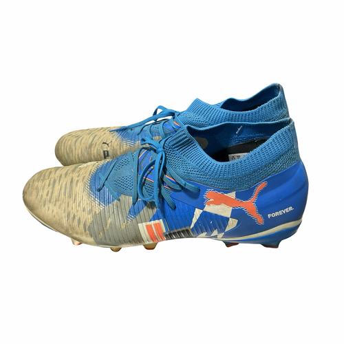 Vist Large View of Product Image Which is Used Puma Soccer Cleats Royal Blue Senior 9.5