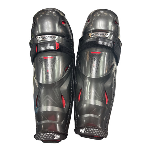 Vist Large View of Product Image Which is Used Bauer 3XPRO Senior Shin Guards Grey 19 1/2"
